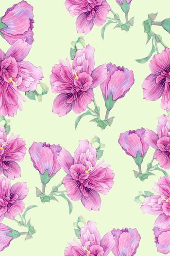 木槿花印花华亿平台图片