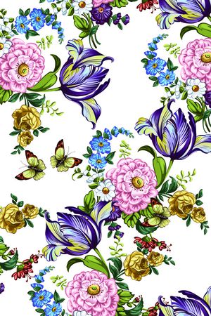 月季花印花华亿平台图片