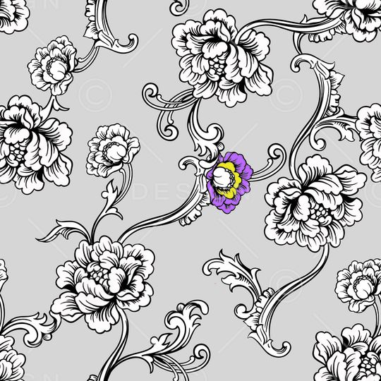 月季花印花华亿平台图片