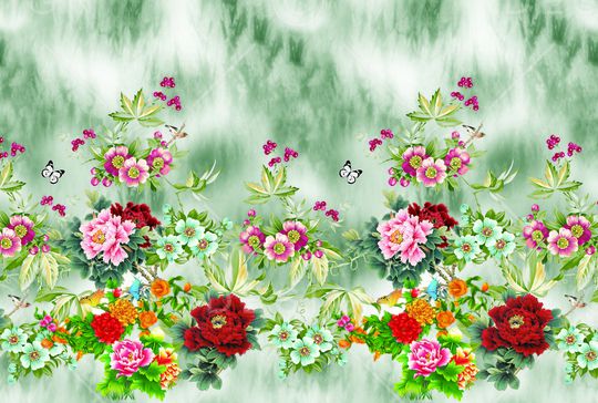 月季花印花华亿平台图片