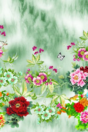 月季花印花华亿平台图片