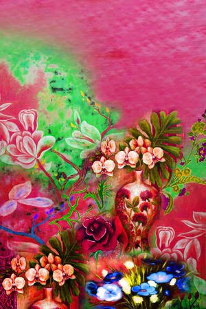 玉兰花印花华亿平台图片