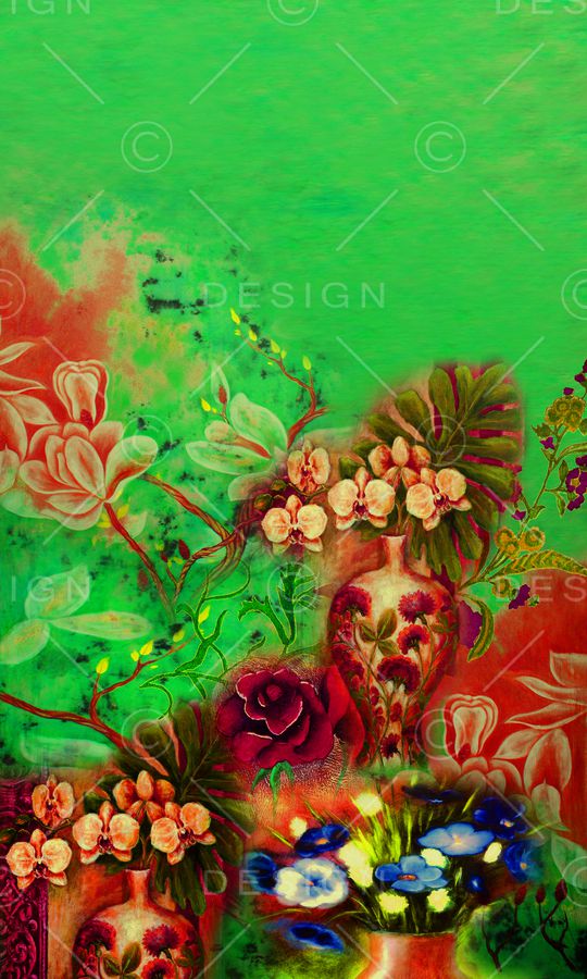 玉兰花印花华亿平台图片