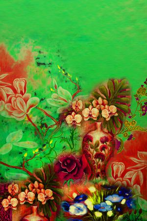 玉兰花印花华亿平台图片