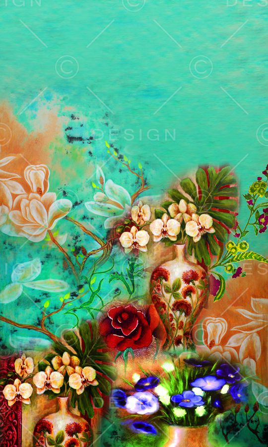 玉兰花印花华亿平台图片