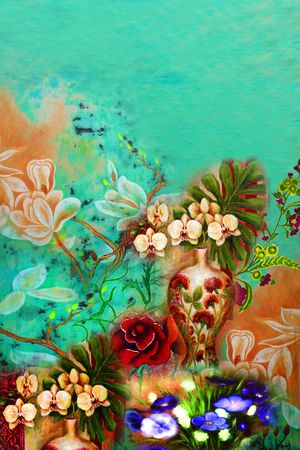 玉兰花印花华亿平台图片