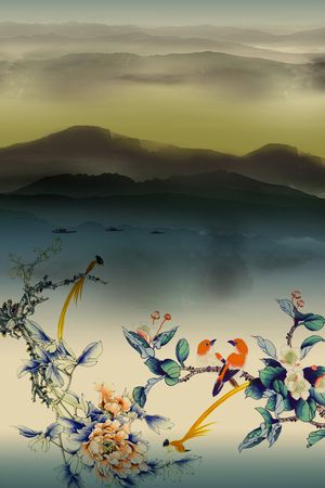 牡丹印花华亿平台图片