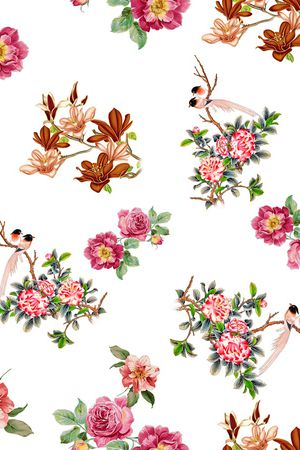 玉兰花印花华亿平台图片