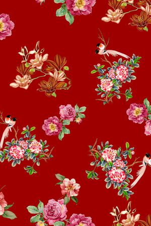 玉兰花印花华亿平台图片