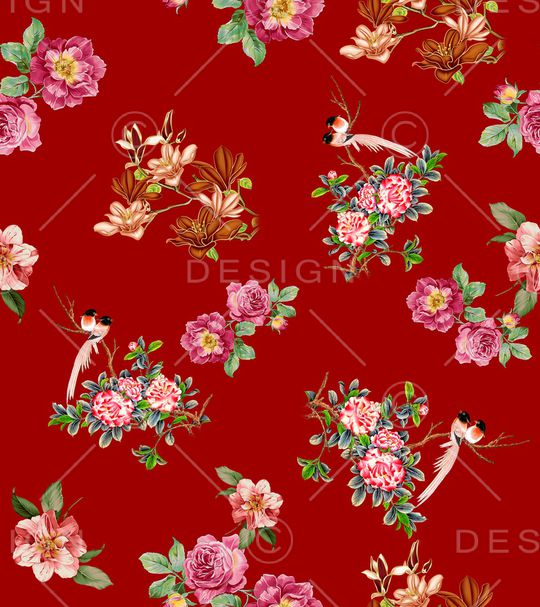 玉兰花印花华亿平台图片