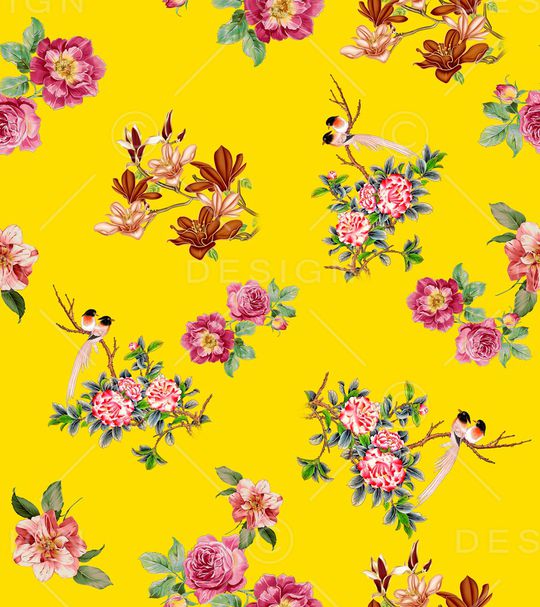 玉兰花印花华亿平台图片