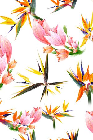 手绘花卉印花华亿平台图片