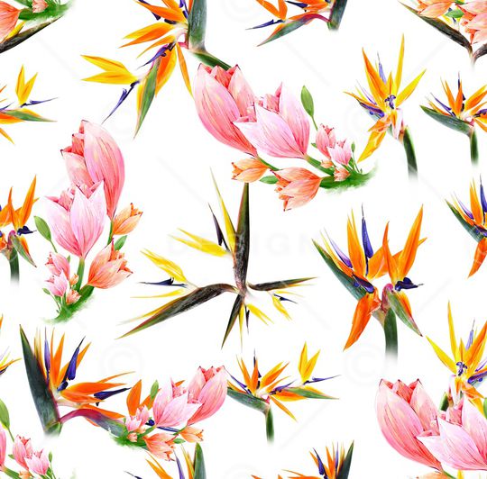 手绘花卉印花华亿平台图片