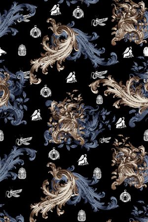 宫廷风印花华亿平台图片