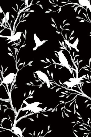 黑底花卉印花华亿平台图片