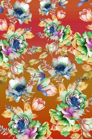 花卉印花华亿平台图片