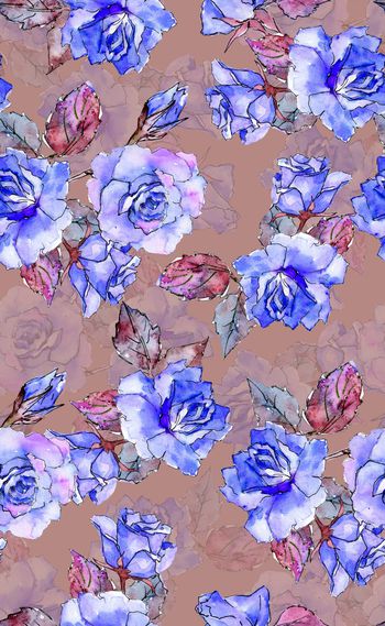 945373-水彩月季花卉女装-粉色