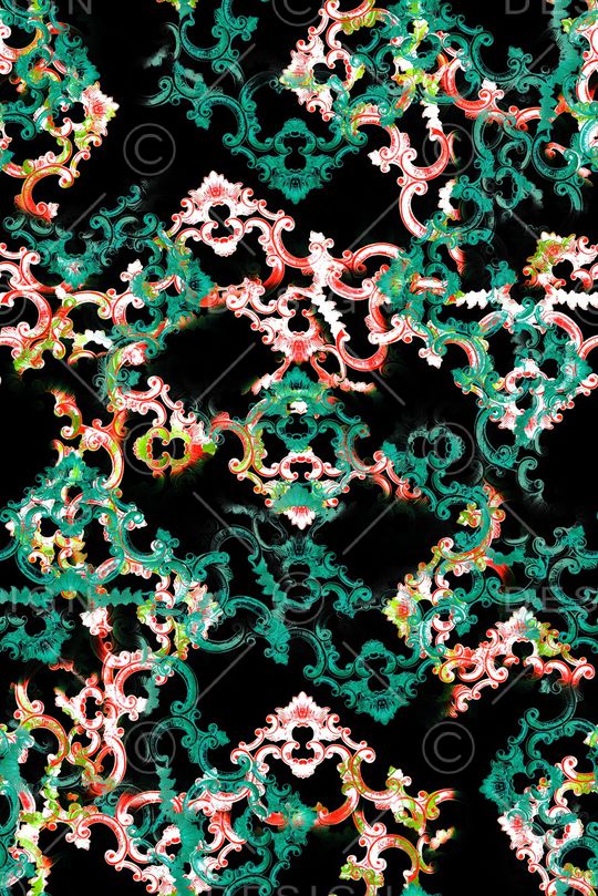 手绘花卉印花华亿平台图片