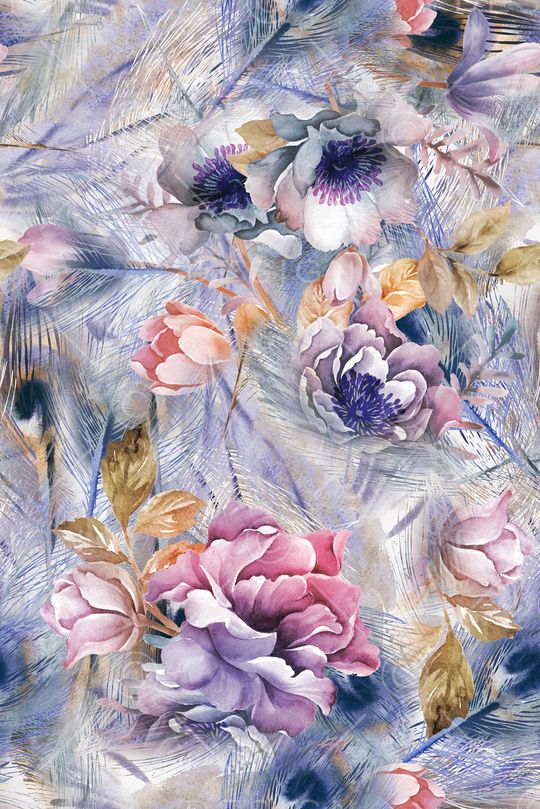 羽毛印花华亿平台图片