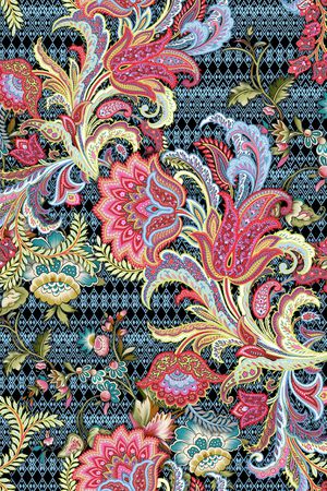 佩斯利印花华亿平台图片