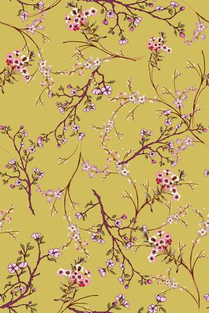 手绘玫瑰印花华亿平台图片