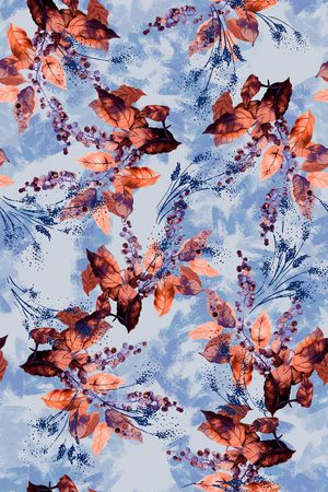 彩底花卉印花华亿平台图片