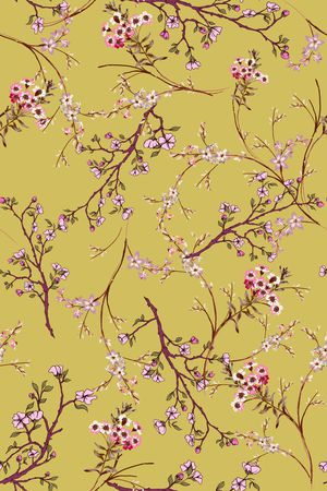 手绘玫瑰印花华亿平台图片