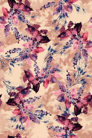 彩底花卉印花华亿平台图片