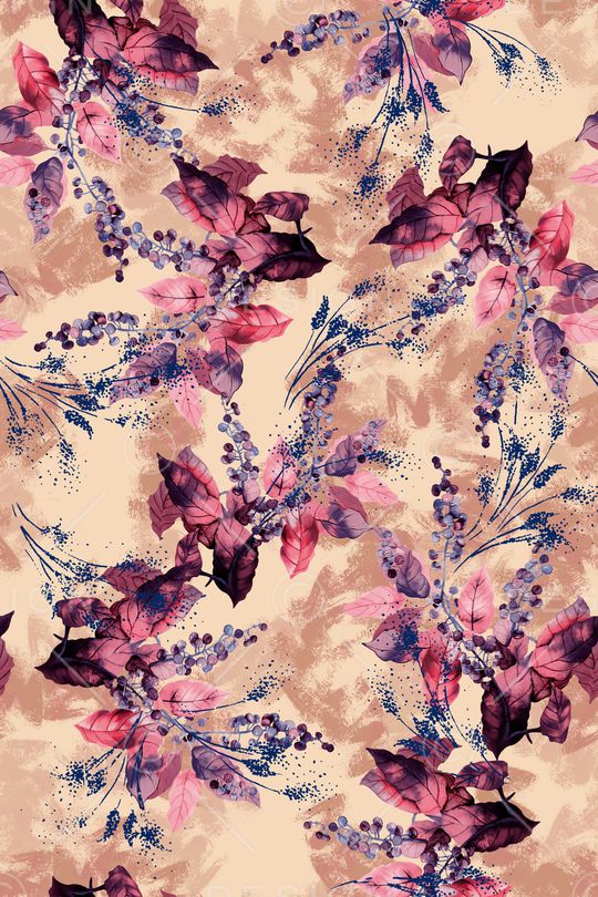 彩底花卉印花华亿平台图片