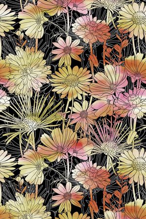 花卉印花华亿平台图片