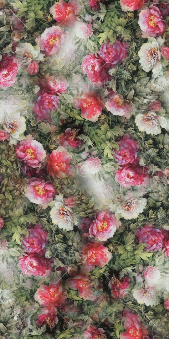 水彩花卉印花华亿平台图片