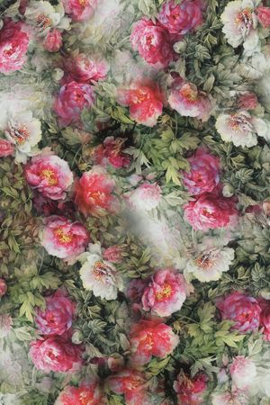 水彩花卉印花华亿平台图片