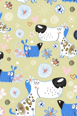 卡通动物印花华亿平台图片