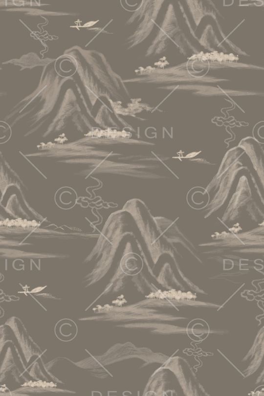 水墨风印花华亿平台图片