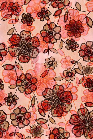 线条花卉印花华亿平台图片