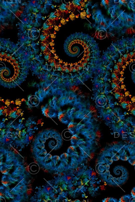 抽象分形印花华亿平台图片