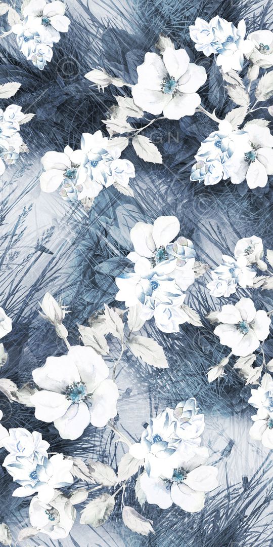 水彩花卉印花华亿平台图片