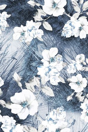 水彩花卉印花华亿平台图片