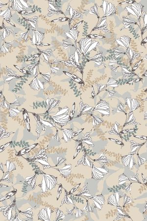 线条花卉印花华亿平台图片