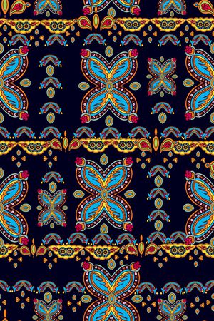 民族花卉印花华亿平台图片