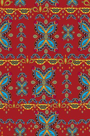 民族花卉印花华亿平台图片