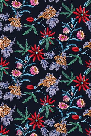 线条花卉印花华亿平台图片