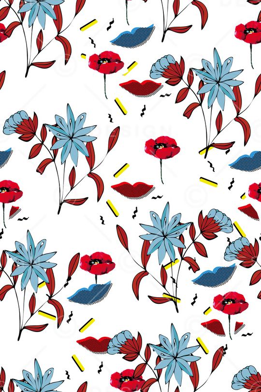 嘴唇印花华亿平台图片