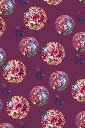 花卉印花华亿平台图片