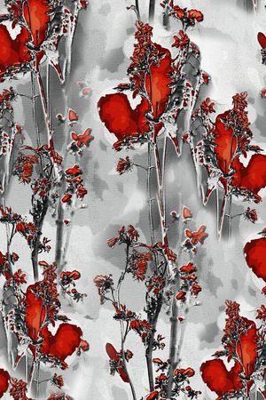 朦胧花卉印花华亿平台图片