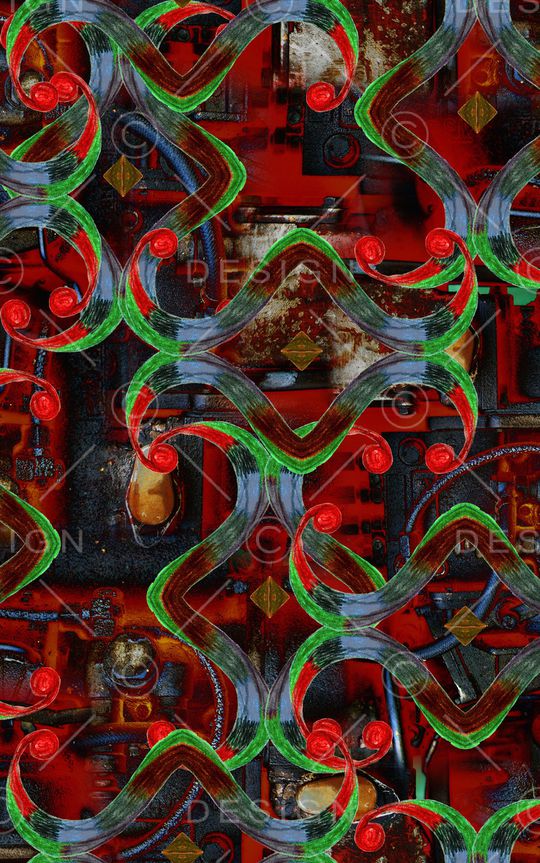 朦胧花卉印花华亿平台图片