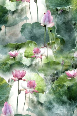 花卉印花华亿平台图片