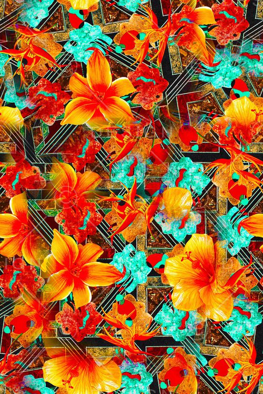 植物印花华亿平台图片