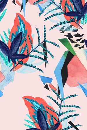 朦胧花卉印花华亿平台图片