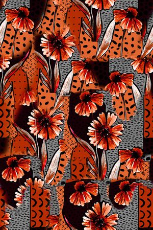 花卉印花华亿平台图片